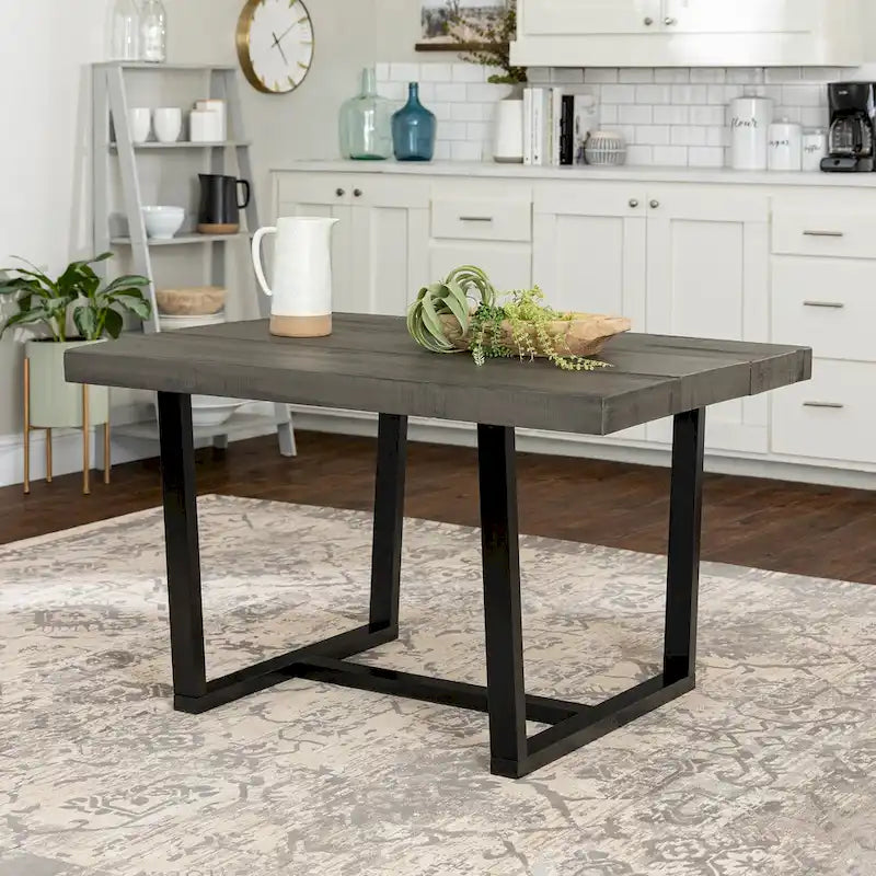 Distressed Pine Wood Dining Table 52-inch
