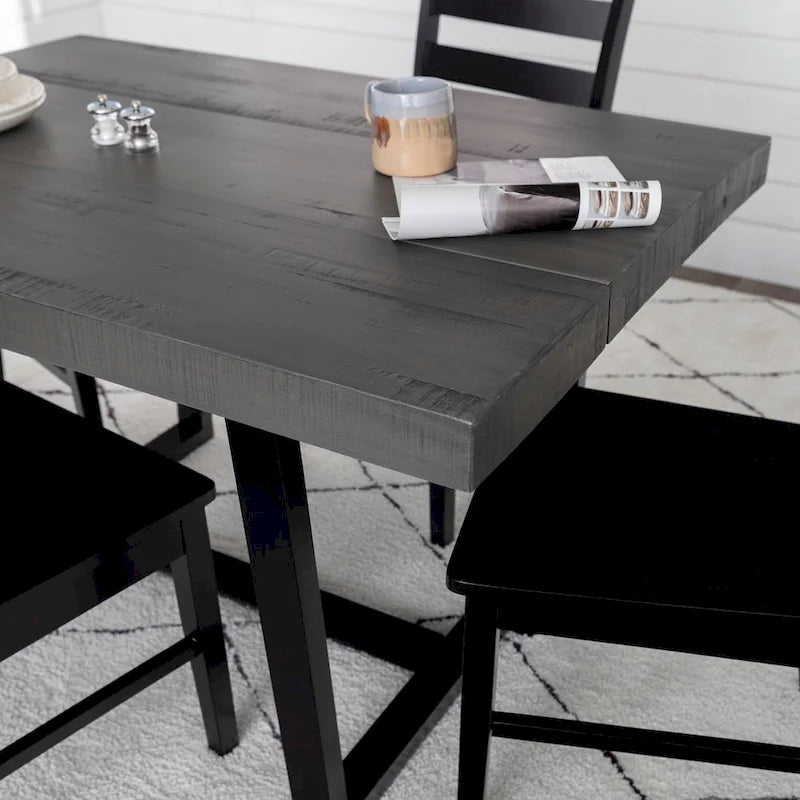 Distressed Pine Wood Dining Table 52-inch