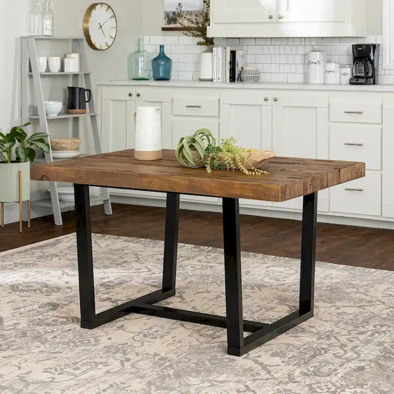 Distressed Pine Wood Dining Table 52-inch
