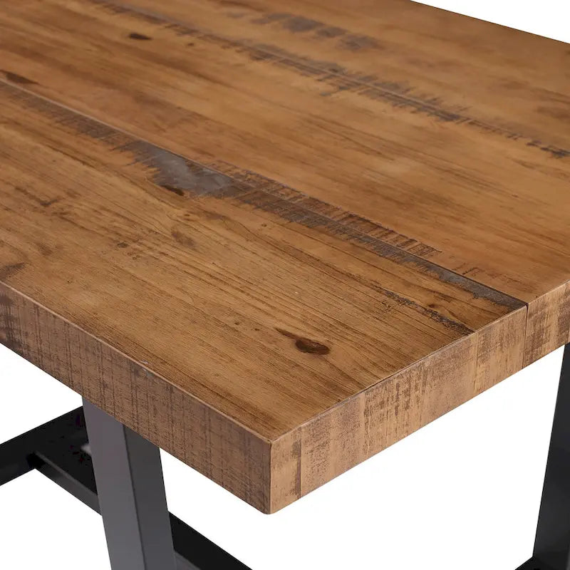 Distressed Pine Wood Dining Table 52-inch