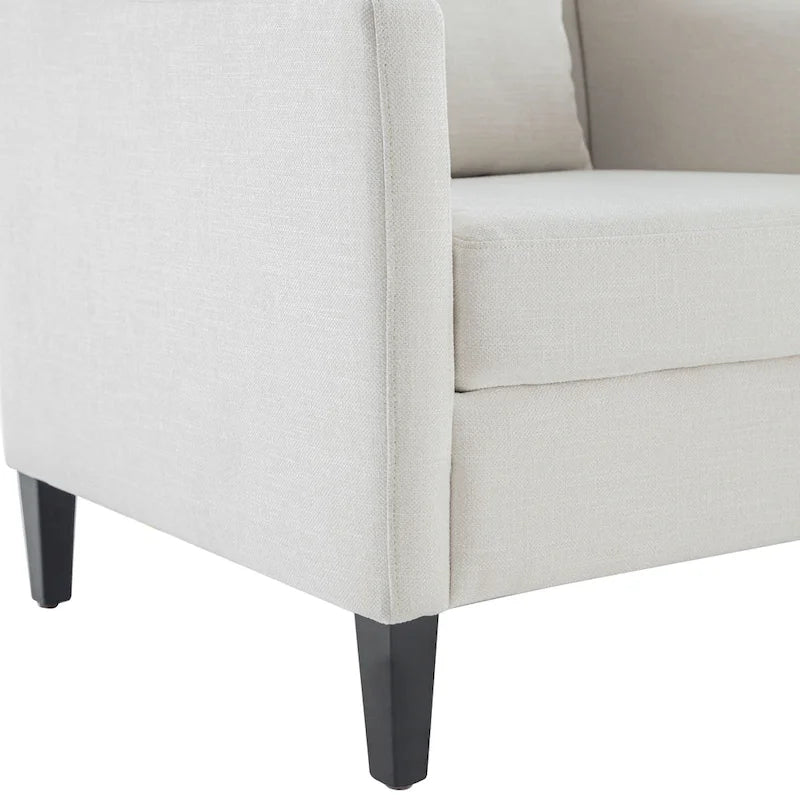 Upholstered Accent Armchair with Lumbar Pillow