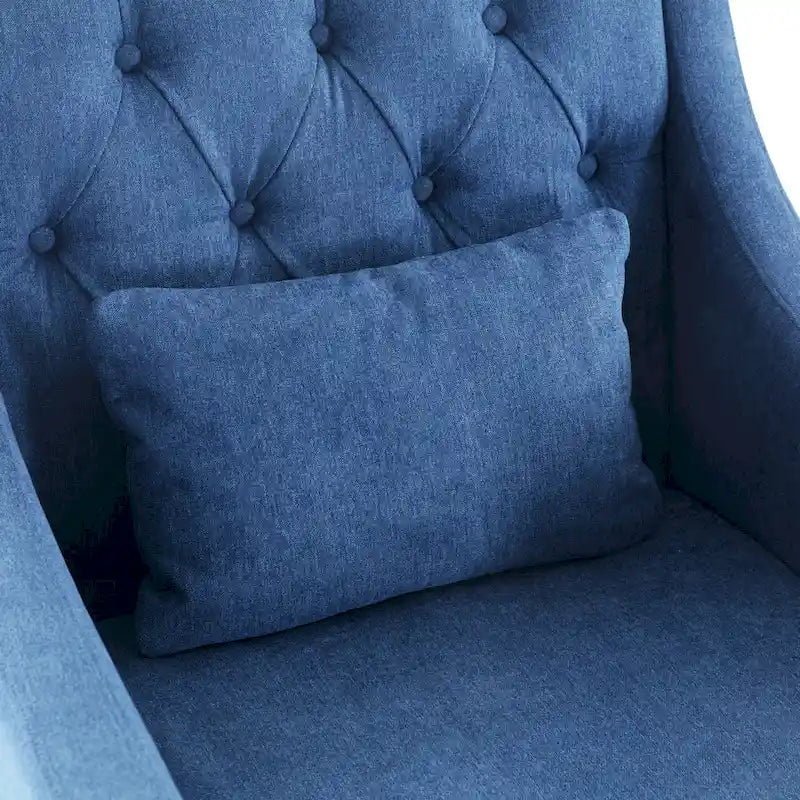 Upholstered Accent Armchair with Lumbar Pillow