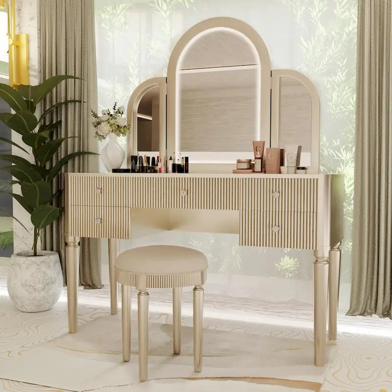 AGODY Mirrored Vanity with LED Light