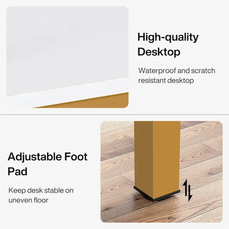 2-Person Computer Desk, 78.7 Inch Wide Workstation