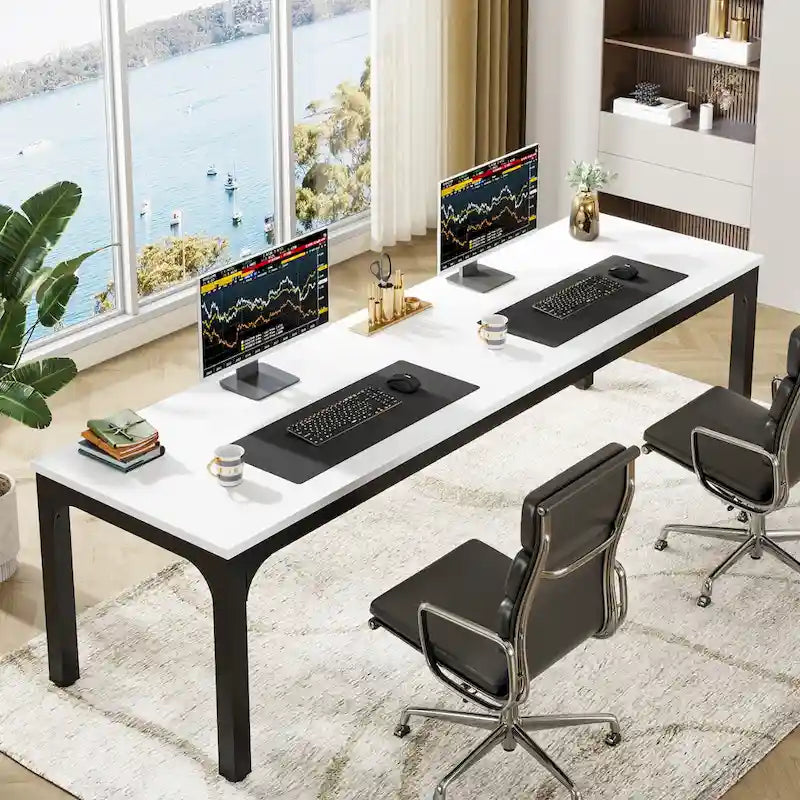 2-Person Computer Desk, 78.7 Inch Wide Workstation
