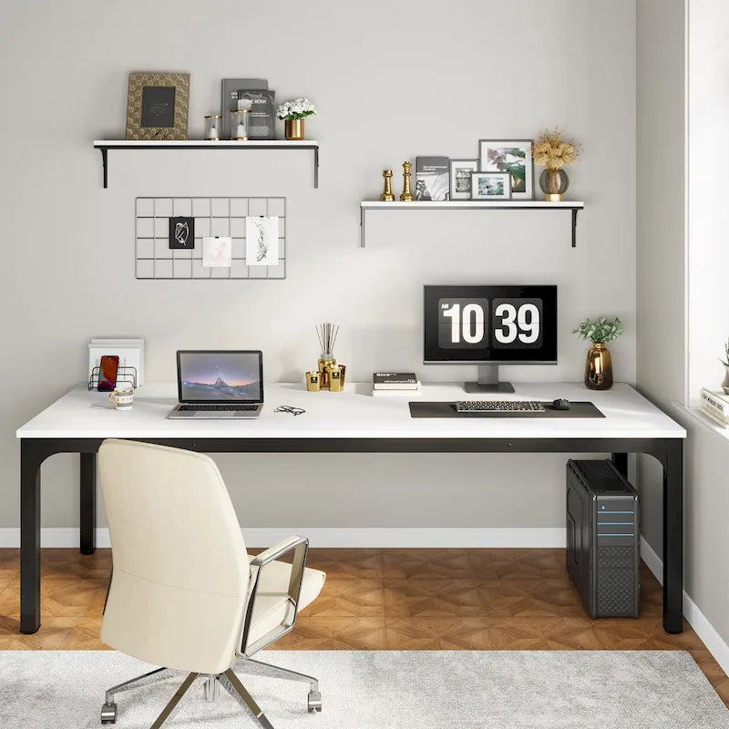 2-Person Computer Desk, 78.7 Inch Wide Workstation