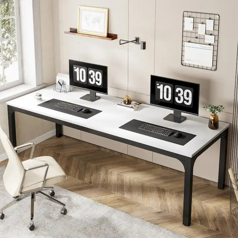 2-Person Computer Desk, 78.7 Inch Wide Workstation