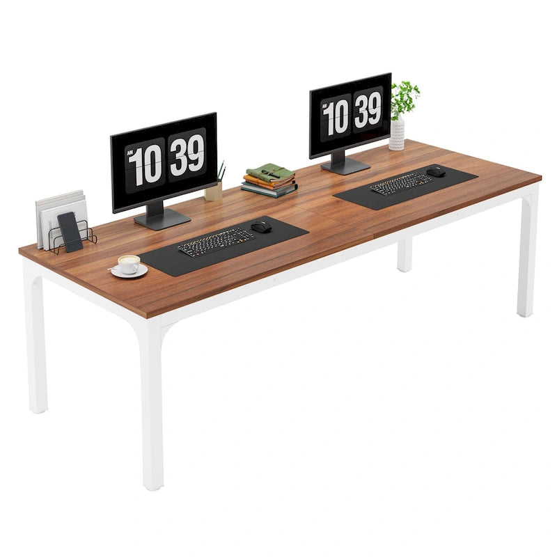 2-Person Computer Desk, 78.7 Inch Wide Workstation