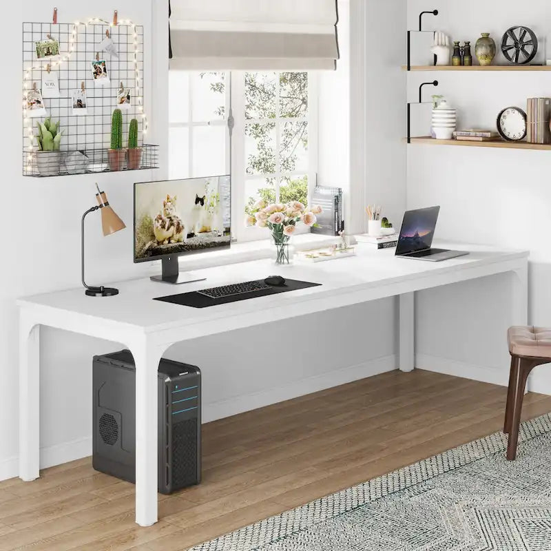 2-Person Computer Desk, 78.7 Inch Wide Workstation