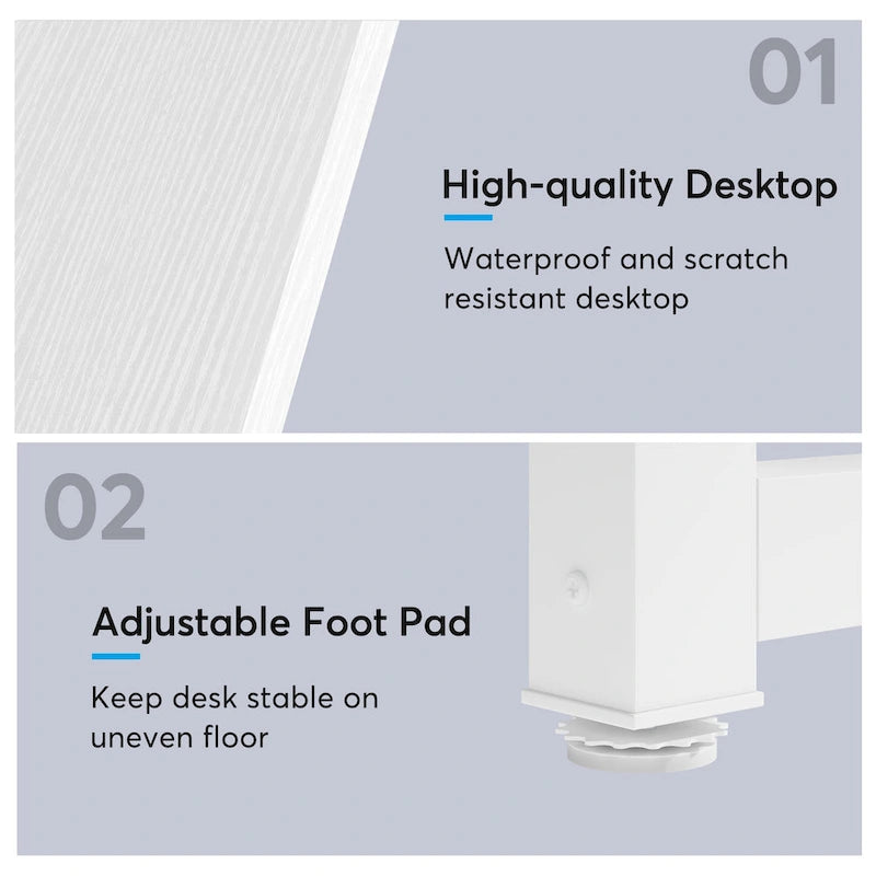 2-Person Computer Desk, 78.7 Inch Wide Workstation