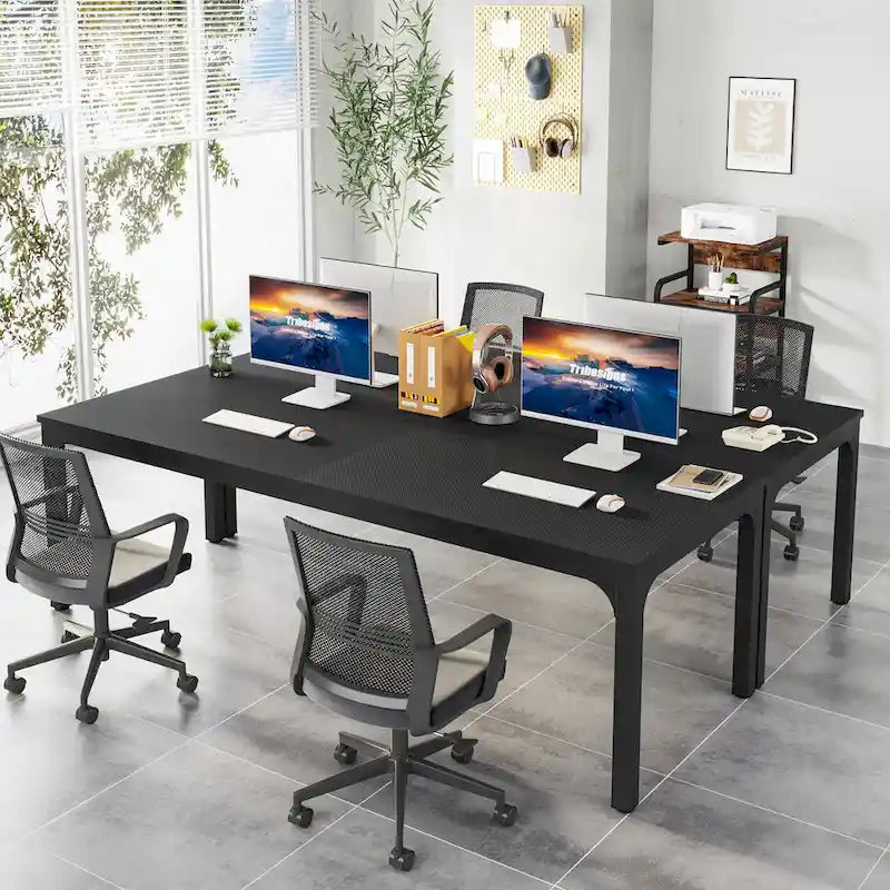 2-Person Computer Desk, 78.7 Inch Wide Workstation