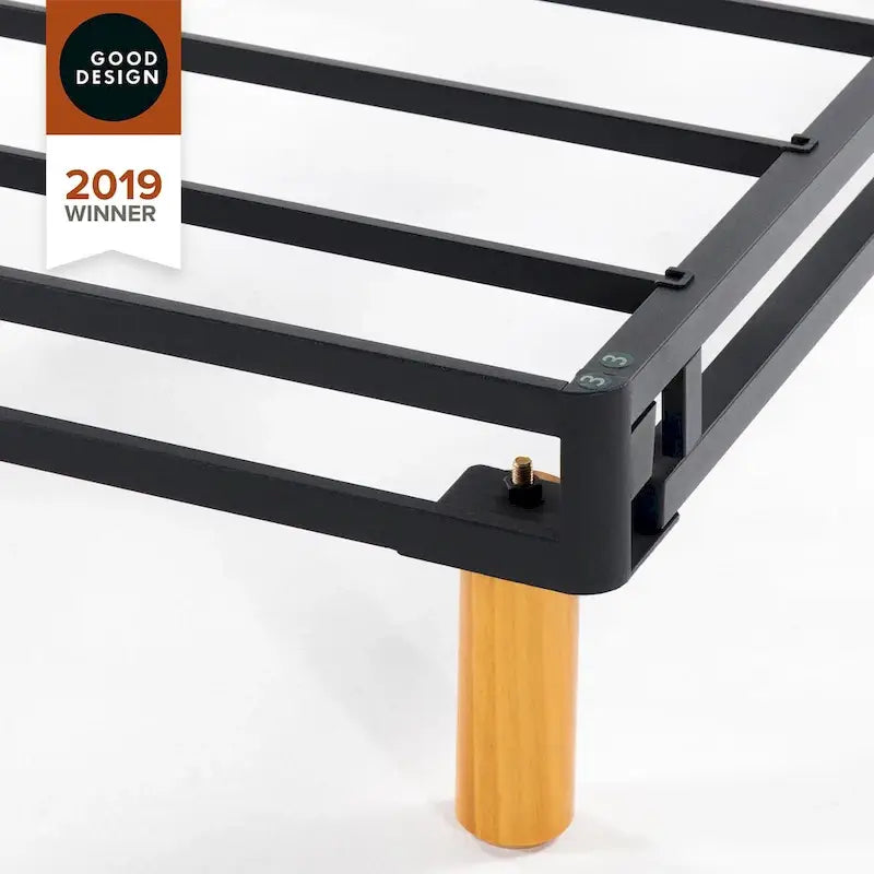 Priage by ZINUS GOOD DESIGN Winner Grey Metal Mattress Foundation, 11 Inch Platform Bed