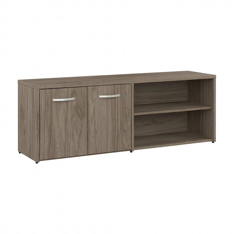 Low Storage Cabinet with Doors and Shelves - Multiple Finishes Available