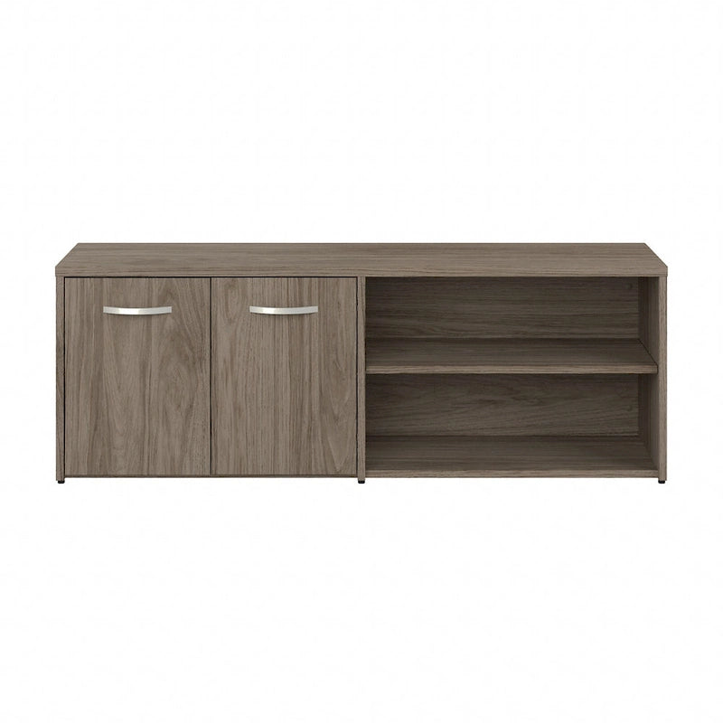 Low Storage Cabinet with Doors and Shelves - Multiple Finishes Available