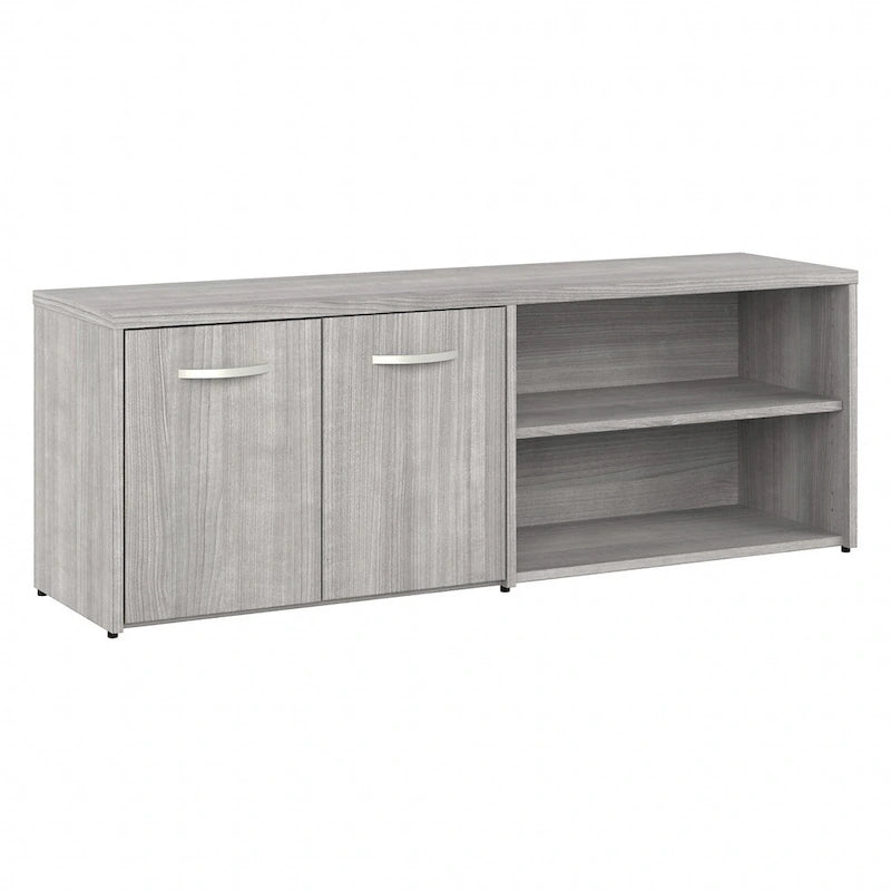 Low Storage Cabinet with Doors and Shelves - Multiple Finishes Available