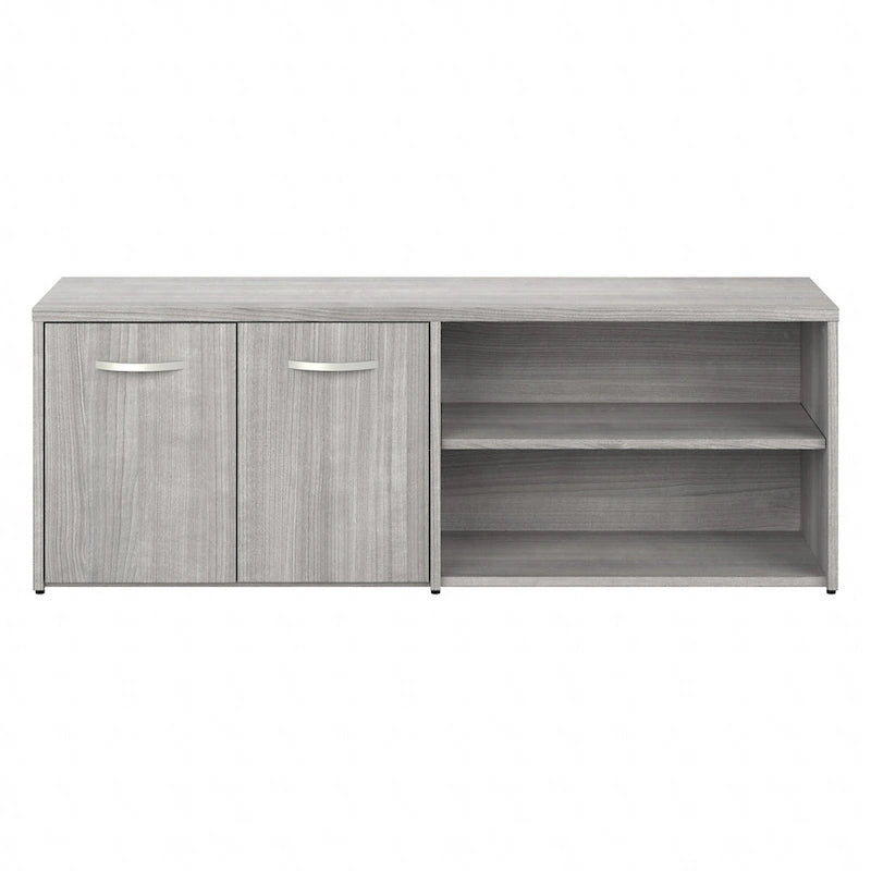 Low Storage Cabinet with Doors and Shelves - Multiple Finishes Available