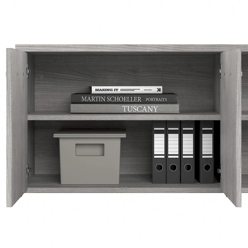 Low Storage Cabinet with Doors and Shelves - Multiple Finishes Available