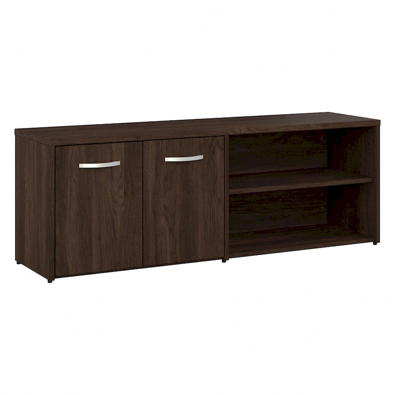 Low Storage Cabinet with Doors and Shelves - Multiple Finishes Available