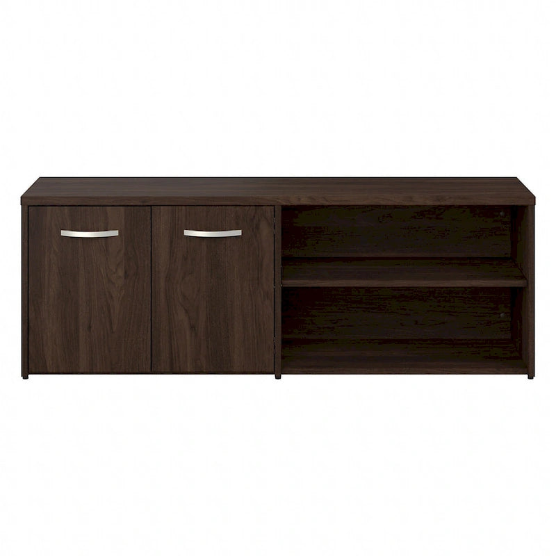 Low Storage Cabinet with Doors and Shelves - Multiple Finishes Available