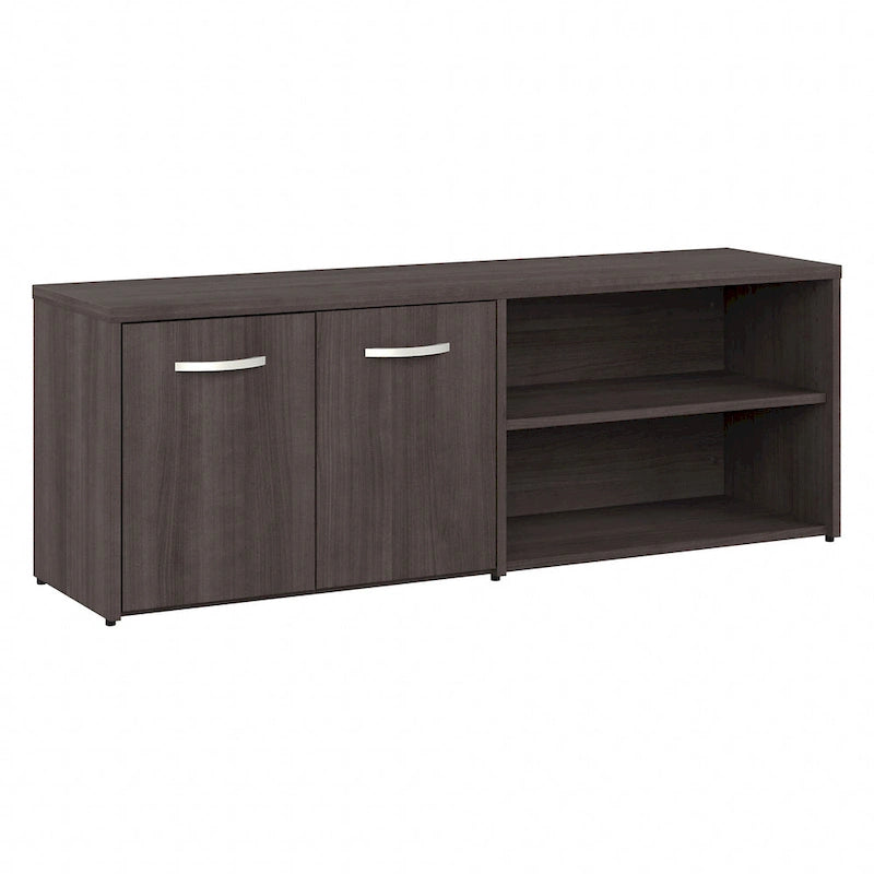 Low Storage Cabinet with Doors and Shelves - Multiple Finishes Available