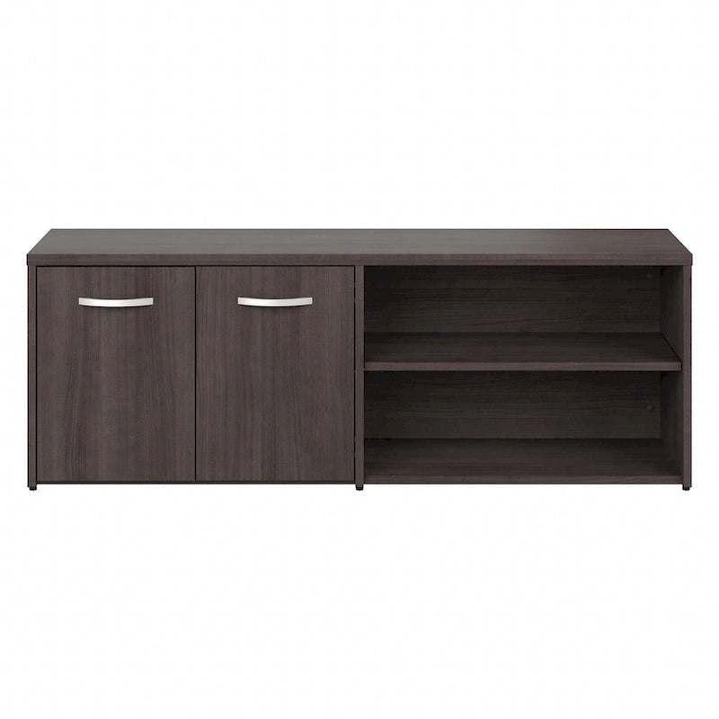Low Storage Cabinet with Doors and Shelves - Multiple Finishes Available