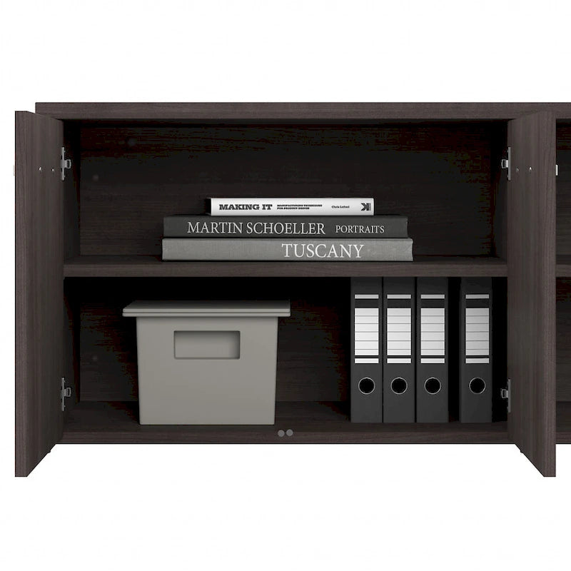 Low Storage Cabinet with Doors and Shelves - Multiple Finishes Available