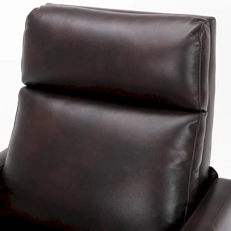 Faux Leather Push Back Recliner - Mid-Century Style - Single Seat