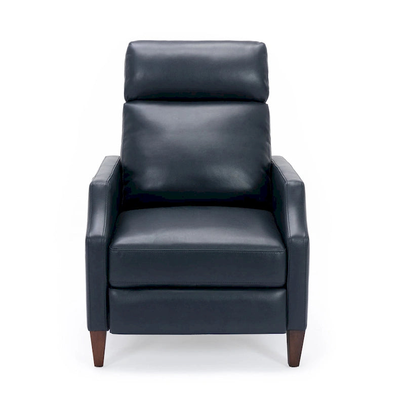 Faux Leather Push Back Recliner - Mid-Century Style - Single Seat