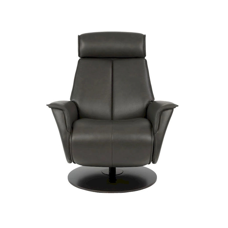 Top-Grain Leather Power Recliner with Swivel Base