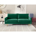 70" Velvet Square Arm Sofa - Multiple Colors - 3 Seater