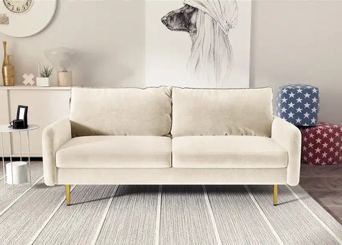 70 Velvet Square Arm Sofa