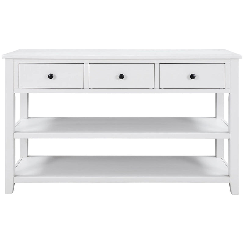 Retro Console Table with 3 Drawers - Multiple Colors