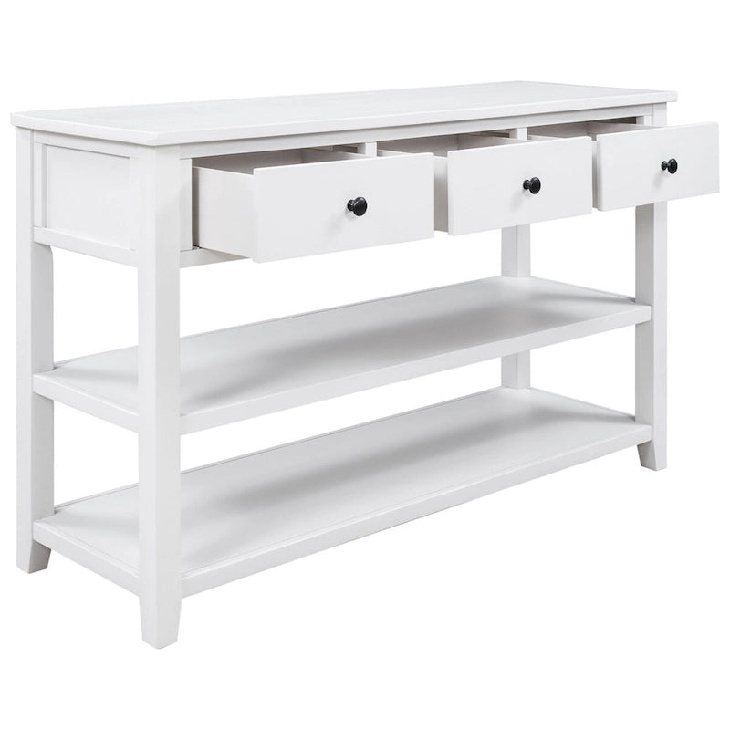 Retro Console Table with 3 Drawers - Multiple Colors