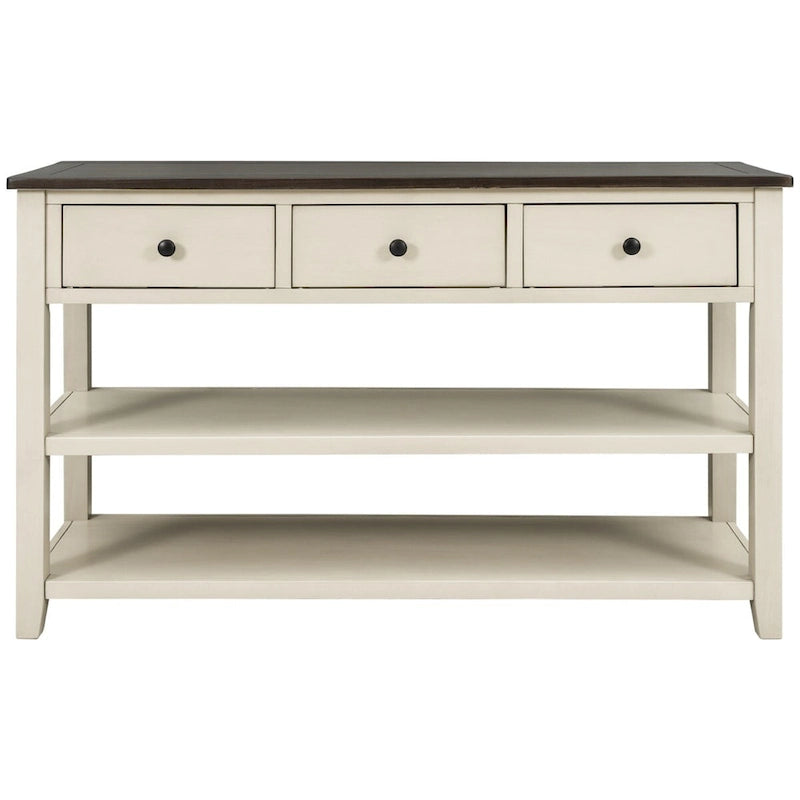 Retro Console Table with 3 Drawers - Multiple Colors