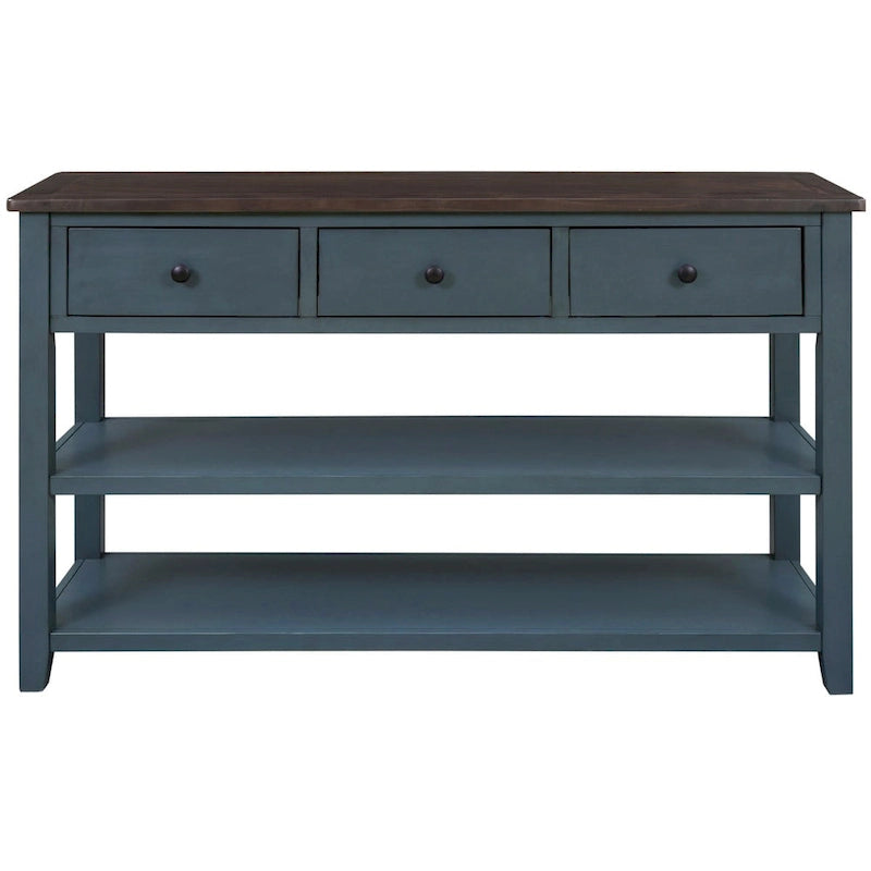 Retro Console Table with 3 Drawers - Multiple Colors