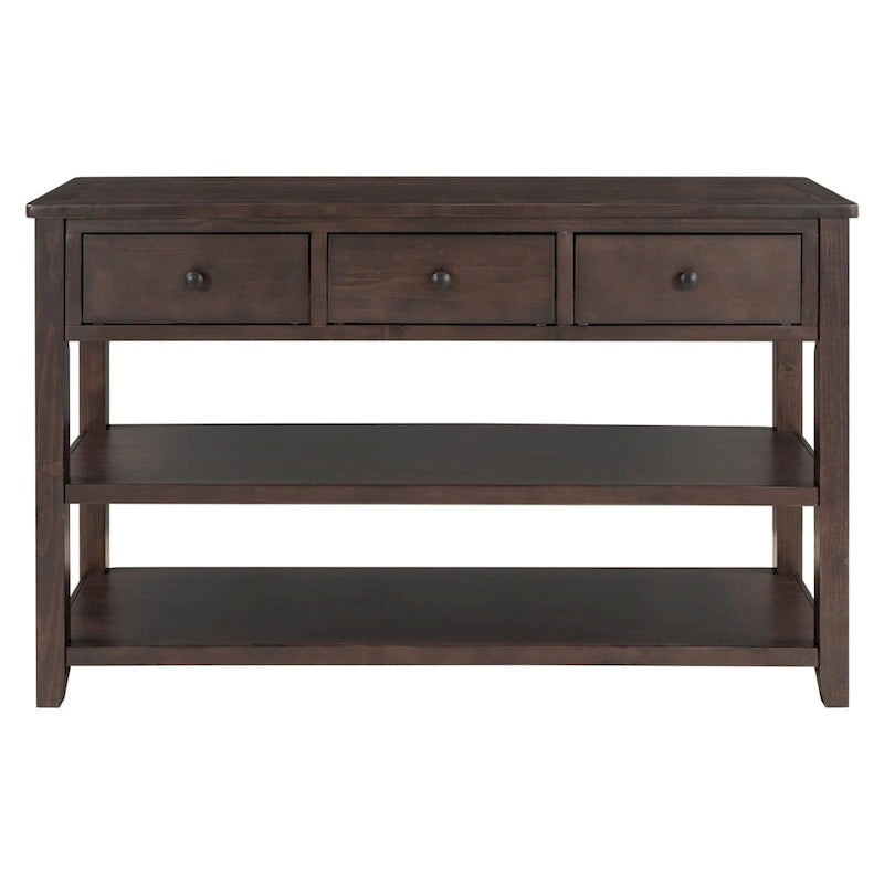 Retro Console Table with 3 Drawers - Multiple Colors