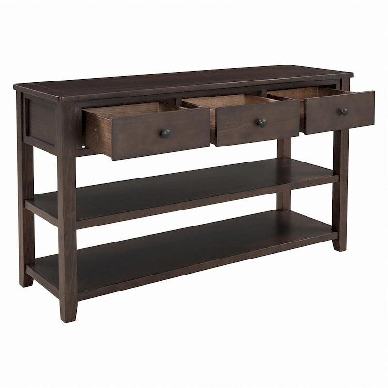 Retro Console Table with 3 Drawers - Multiple Colors