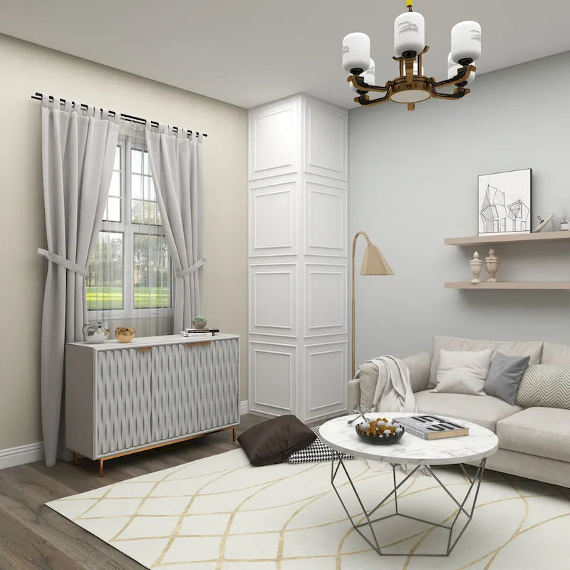 White Wood Contemporary Cabinet