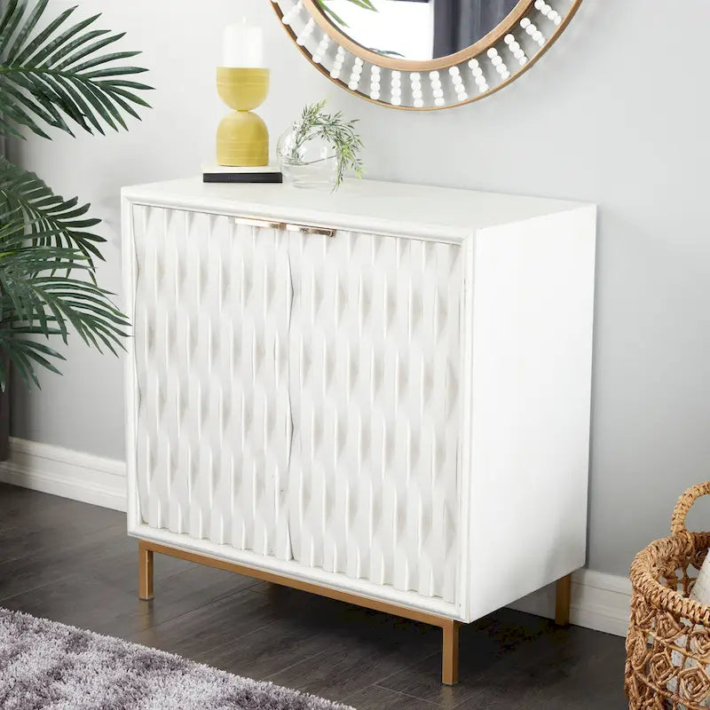 White Wood Contemporary Cabinet