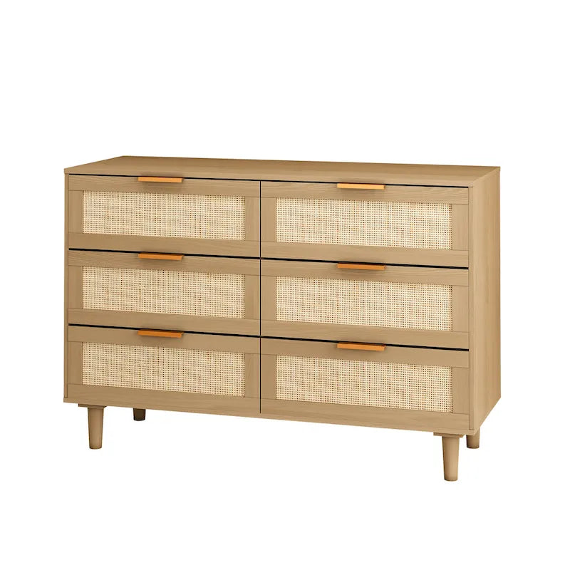 6 drawers Rattan dresser Rattan Drawer,