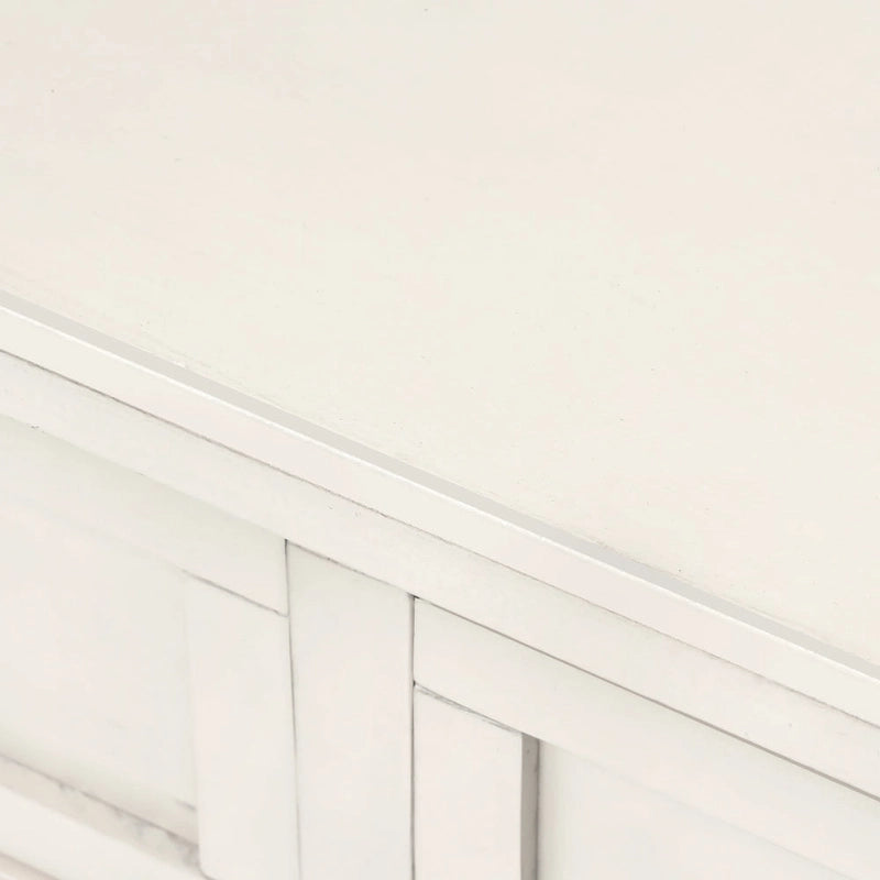 Narrow Console Table with 3 Drawers and Shelf - Distressed Finish