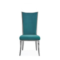Silver Velvet Upholstered Dining Chair
