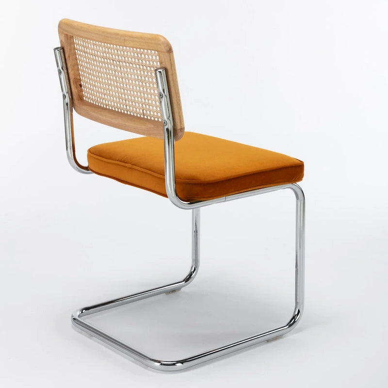 Latham Cane Back Velvet Side Chair (Set of 2)