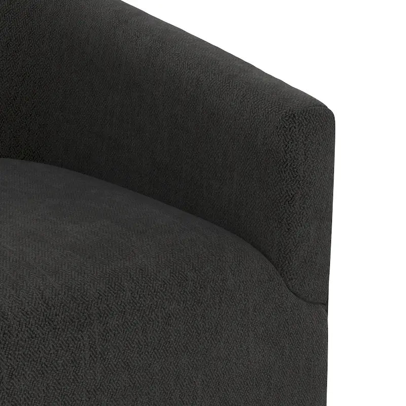 Barrel Back Swivel Chair with Wood Base