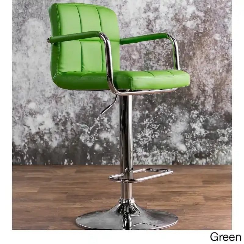 Corvelli Modern Adjustable Swivel Faux Leather Barstool by Furniture of America