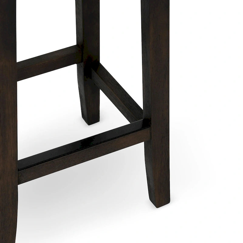 Butterscotch and Dark Brown Backless Counter Stool
