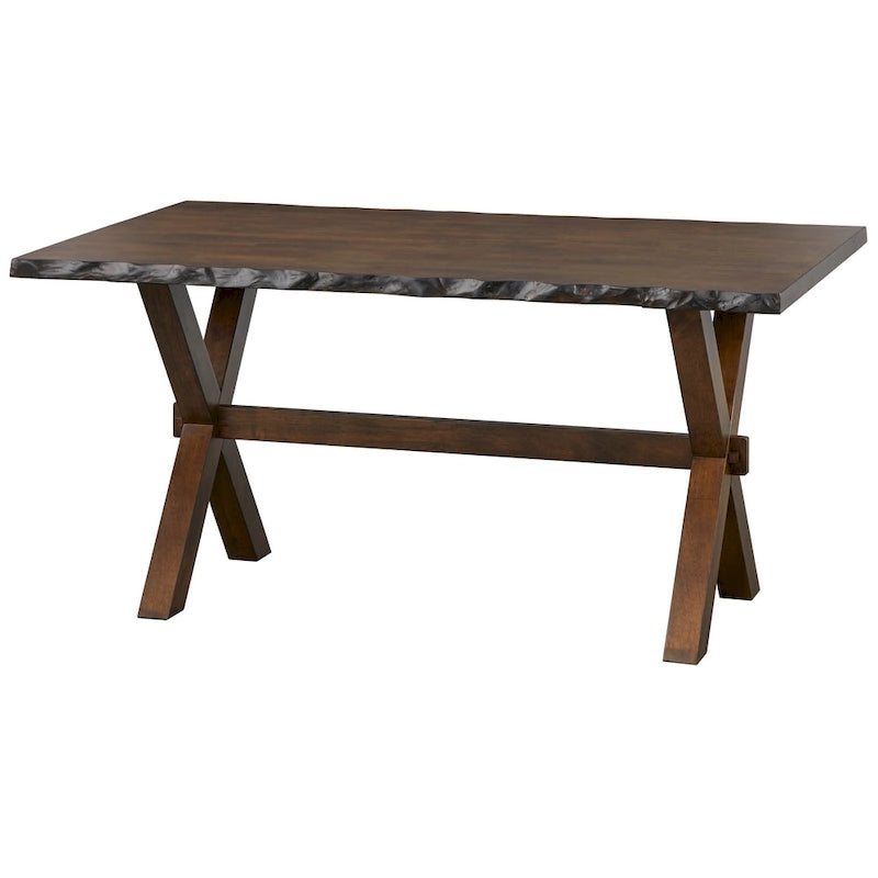 Walnut Live Edge Rubberwood Dining Table