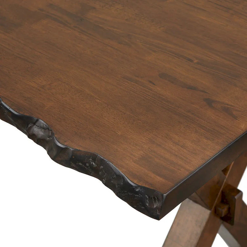 Walnut Live Edge Rubberwood Dining Table