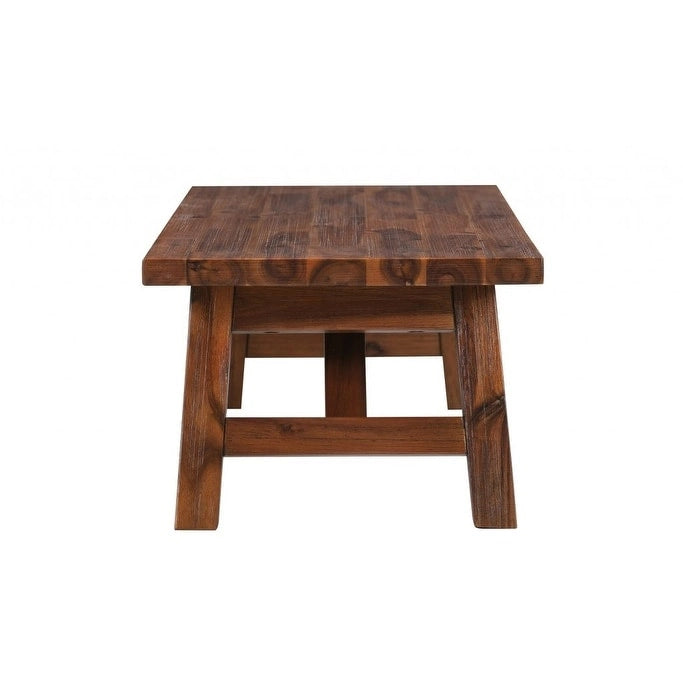 Acacia Wood Plant Stand Table - Chestnut Finish - Mid-Century Style