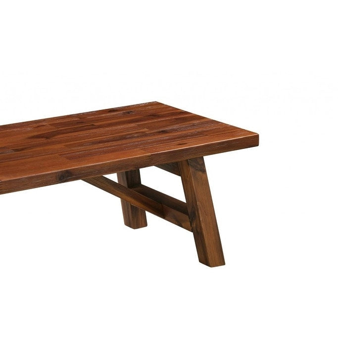 Acacia Wood Plant Stand Table - Chestnut Finish - Mid-Century Style